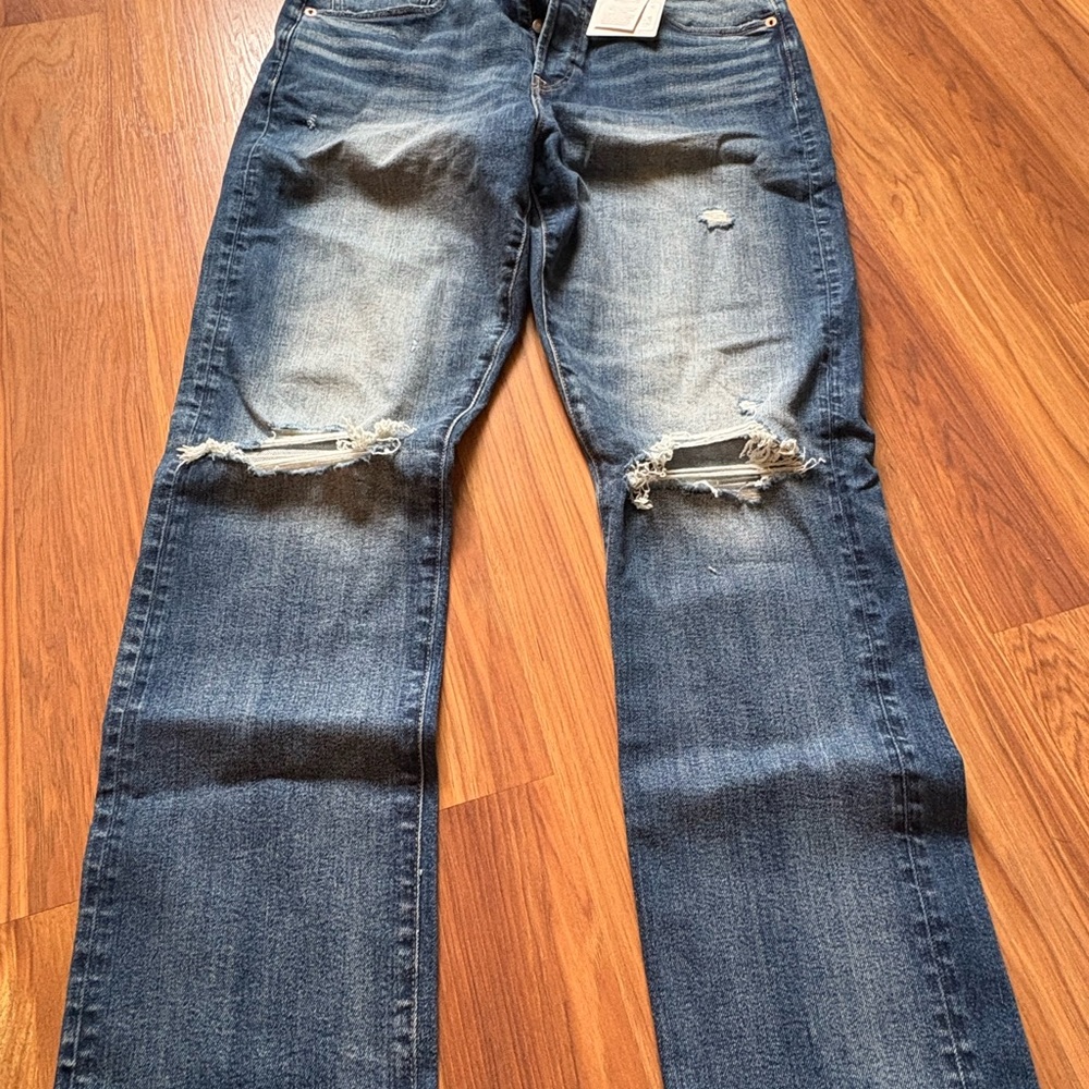 American Eagle Outfitters Blue Jeans with Brown Patch